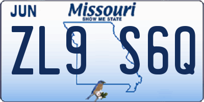 MO license plate ZL9S6Q