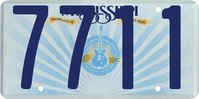 MS license plate 7711