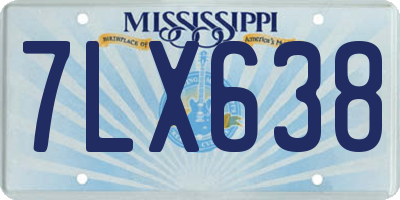 MS license plate 7LX638