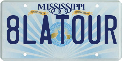 MS license plate 8LATOUR