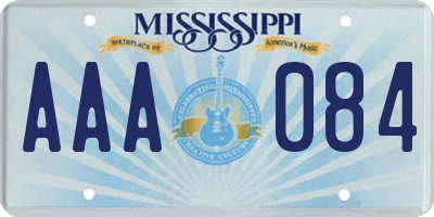 MS license plate AAA084
