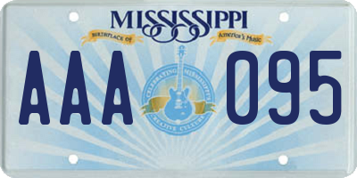 MS license plate AAA095