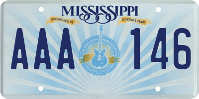 MS license plate AAA146