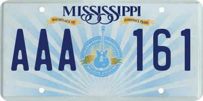 MS license plate AAA161