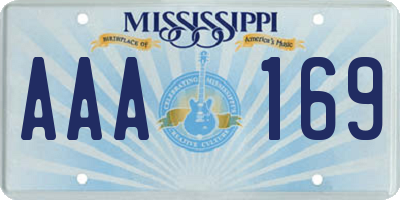 MS license plate AAA169