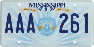 MS license plate AAA261