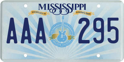 MS license plate AAA295