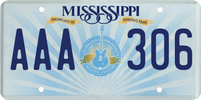 MS license plate AAA306