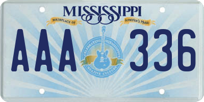 MS license plate AAA336