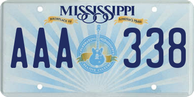 MS license plate AAA338