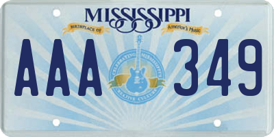 MS license plate AAA349