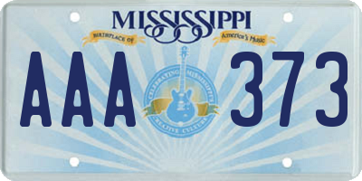 MS license plate AAA373