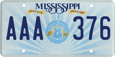 MS license plate AAA376