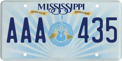 MS license plate AAA435