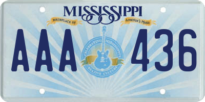 MS license plate AAA436