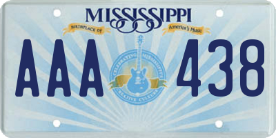 MS license plate AAA438