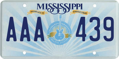 MS license plate AAA439