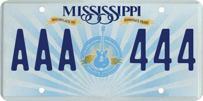 MS license plate AAA444