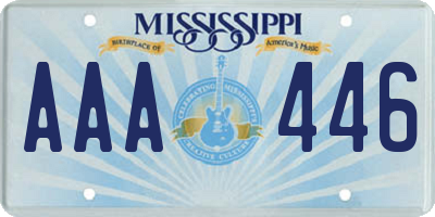 MS license plate AAA446