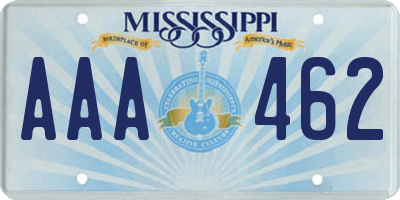 MS license plate AAA462