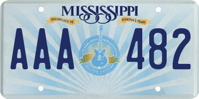 MS license plate AAA482