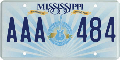 MS license plate AAA484