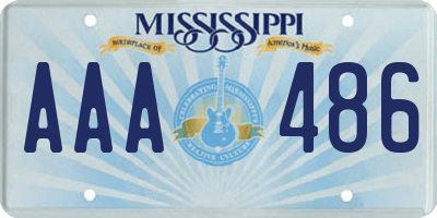 MS license plate AAA486