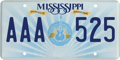 MS license plate AAA525