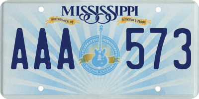 MS license plate AAA573