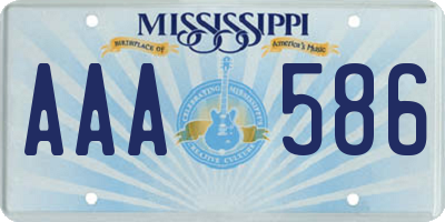 MS license plate AAA586