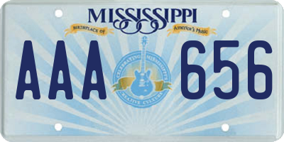 MS license plate AAA656