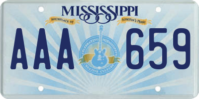 MS license plate AAA659