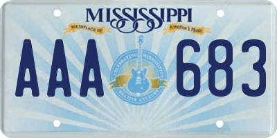 MS license plate AAA683