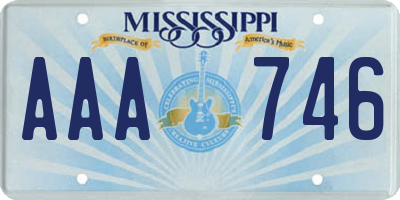 MS license plate AAA746