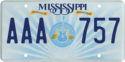 MS license plate AAA757