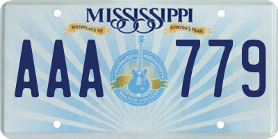 MS license plate AAA779