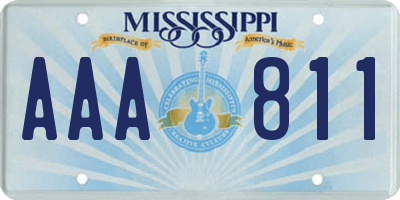 MS license plate AAA811