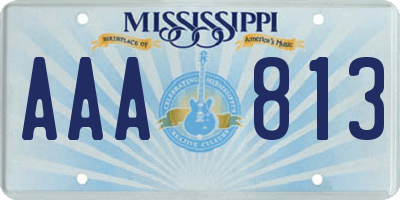 MS license plate AAA813