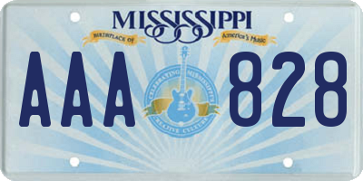MS license plate AAA828