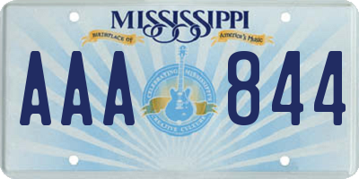 MS license plate AAA844