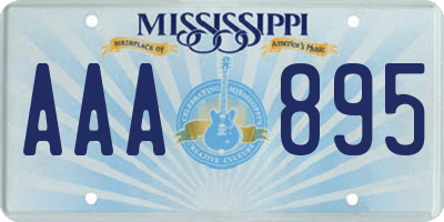 MS license plate AAA895