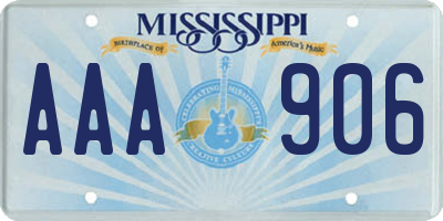 MS license plate AAA906