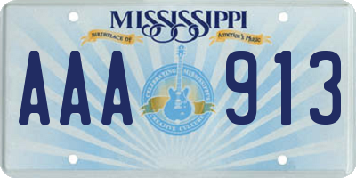 MS license plate AAA913