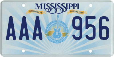 MS license plate AAA956