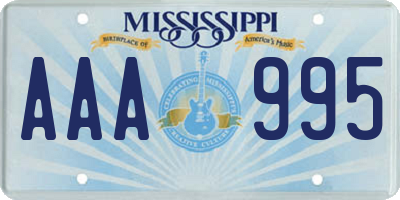 MS license plate AAA995