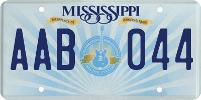 MS license plate AAB044