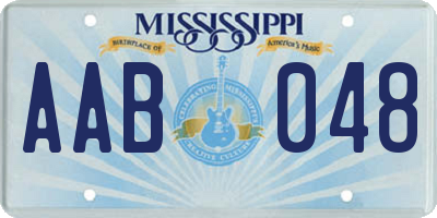 MS license plate AAB048