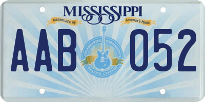 MS license plate AAB052