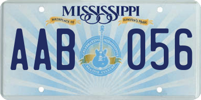 MS license plate AAB056