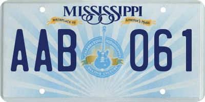 MS license plate AAB061